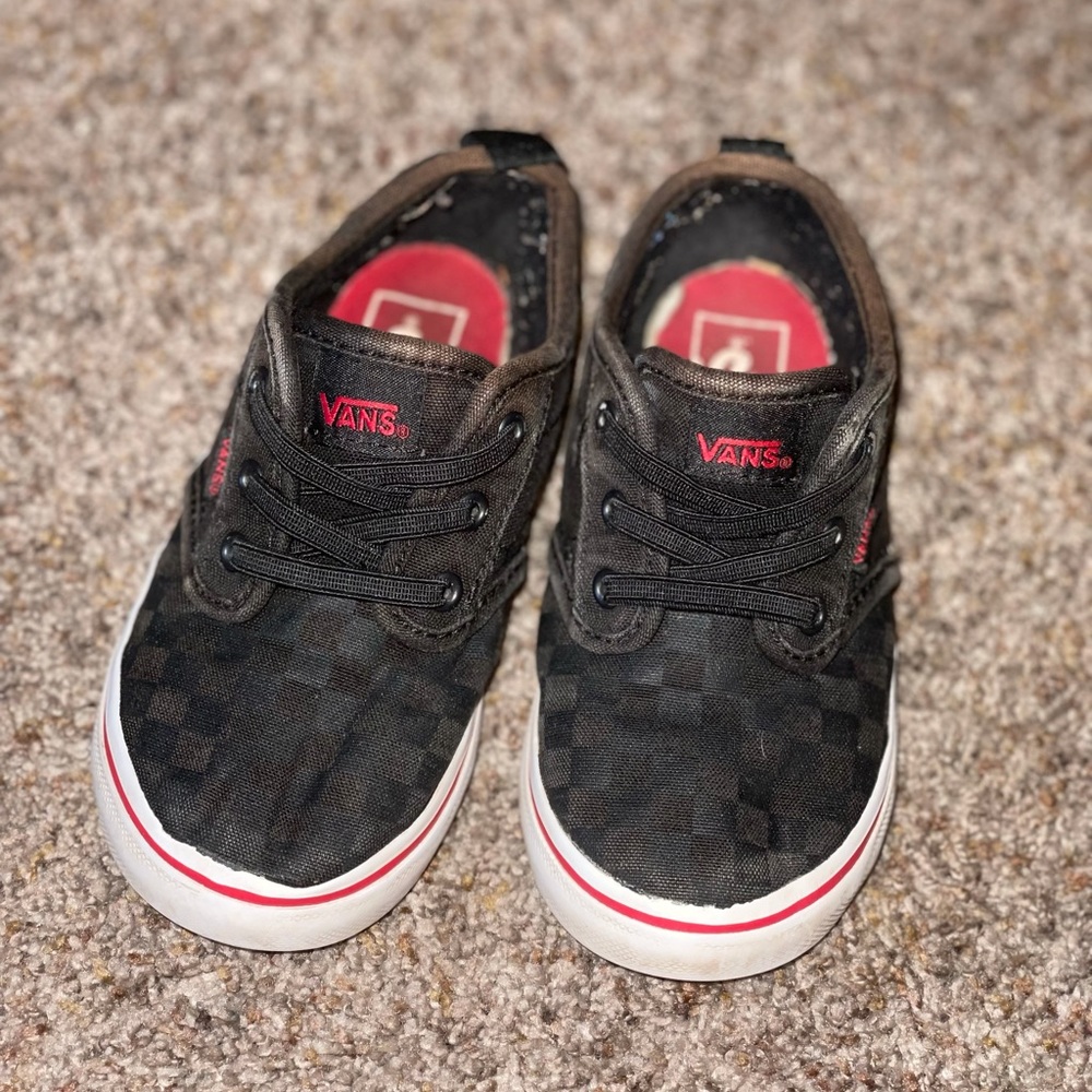 Toddler slip on checker Vans